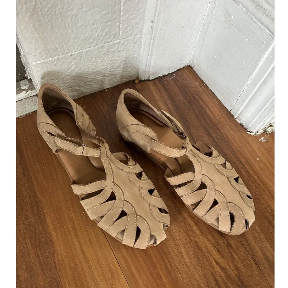 BeautiFeel Sandal Fisherman Beige Nude Leather Comfort EU 42 / US 10.5 - 11